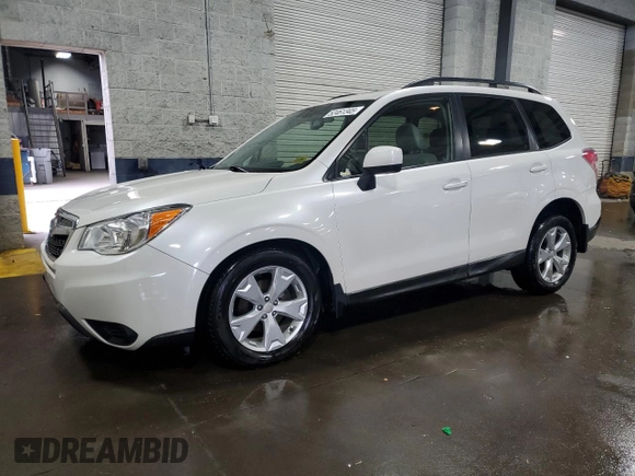 2015 Subaru Forester 2.5i Premium with VIN JF2SJADCXFH569871, listed as a Copart auction lot 52461345 with 124,030 mi miles and Salvage Title. Bid and sale history available at carsss.com. Image 1.