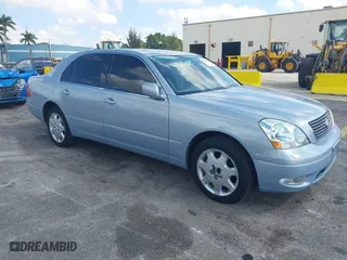2002 Lexus LS 430 with VIN JTHBN30F120069930, listed as a IAAI auction lot 41893752 with 104,993 mi miles. Bid and sale history available at carsss.com. Image 1.