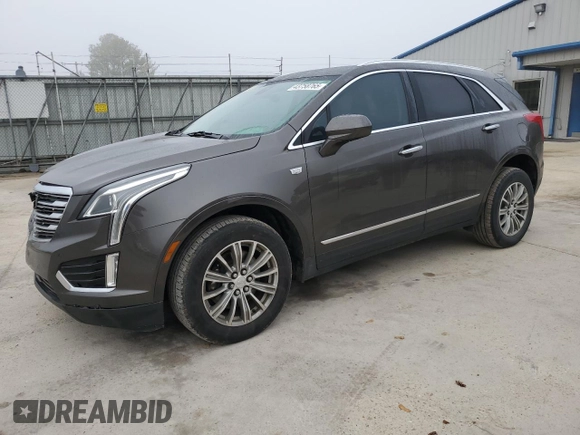 2019 Cadillac XT5 Luxury FWD with VIN 1GYKNCRSXKZ141831, listed as a Copart auction lot 43758765 with 97,402 mi miles and Salvage Title. Bid and sale history available at DreamBid. Image 1.