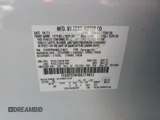 2011 Ford Taurus SEL with VIN 1FAHP2EW4BG174855, listed as a Copart auction lot 48811725 with 305,356 mi miles and Salvage Title. Bid and sale history available at DreamBid. Image 14.
