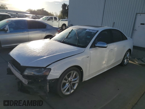 2010 Audi S4 Premium Plus with VIN WAUBGAFL9AA079382, listed as a Copart auction lot 76413654 with 0 mi miles and Salvage Title. Bid and sale history available at carsss.com. Image 1.