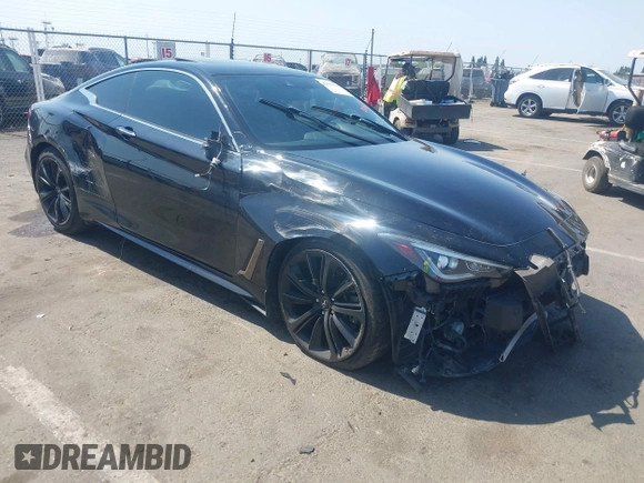 2020 Infiniti Q60 Luxe with VIN JN1EV7EK5LM340657, listed as a IAAI auction lot 42420359 with 32,554 mi miles and . Bid and sale history available at DreamBid. Image 1.