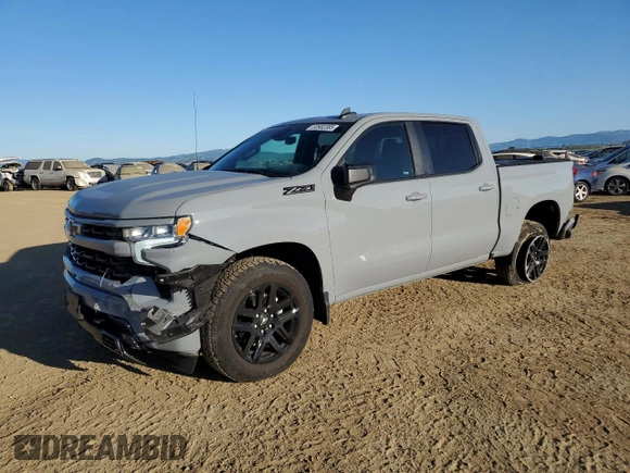 2024 Chevrolet Silverado 1500 RST with VIN 2GCUDEED7R1165236, listed as a Copart auction lot 50582385 with 7,333 mi miles and Salvage Title. Bid and sale history available at DreamBid. Image 1.