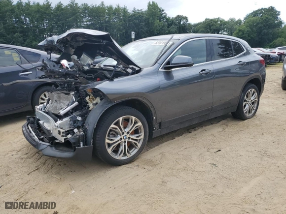 2021 BMW X2 xDrive28i with VIN WBXYJ1C06M5S94257, listed as a Copart auction lot 62391984 with 38,387 mi miles and Salvage Title. Bid and sale history available at carsss.com. Image 1.