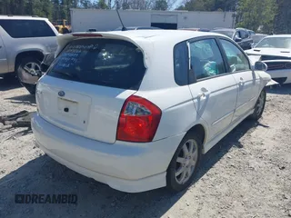 2006 Kia Spectra with VIN KNAFE162765318099, listed as a IAAI auction lot 41890796 with 241,431 mi miles. Bid and sale history available at carsss.com. Image 4.