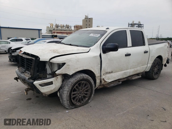 2021 Nissan Titan SV with VIN 1N6AA1EC2MN506607, listed as a Copart auction lot 57905485 with 68,690 mi miles and Salvage title. Bid and sale history available at DreamBid. Image 1.