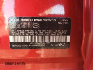 2016 Mitsubishi Lancer SE with VIN JA32V2FW7GU002685, listed as a Copart auction lot 49835555 with 89,459 mi miles and Salvage Title. Bid and sale history available at carsss.com. Image 14.