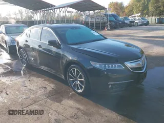 2015 Acura TLX Advance z VIN 19UUB2F7XFA003293, wystawiony jako IAAI lot #40667559 z przebiegiem 195 655 mil mil oraz . Historia ofert i sprzedaży dostępna na DreamBid. Obrazek 1.