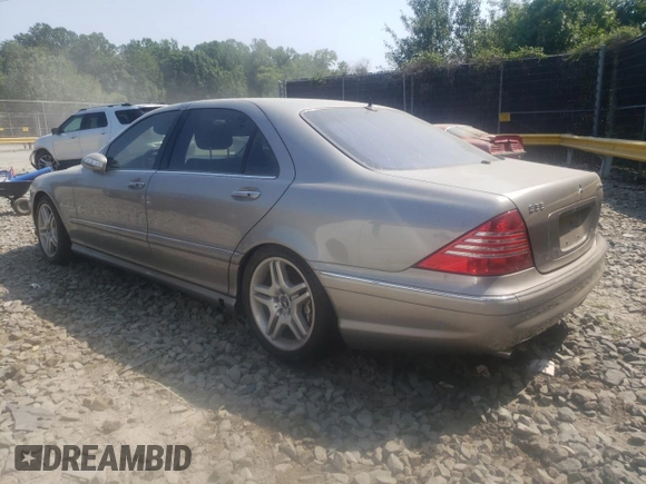 2005 Mercedes-Benz S 55 AMG with VIN WDBNG74J15A454738, listed as a Copart auction lot 64935874 with Not Provided miles and Salvage Title. Bid and sale history available at DreamBid. Image 2.