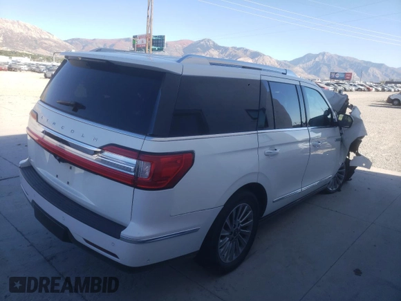 2020 Lincoln Navigator with VIN 5LMJJ2NT0LEL07488, listed as a Copart auction lot 73396634 with Not provided miles and Salvage title. Bid and sale history available at DreamBid. Image 3.
