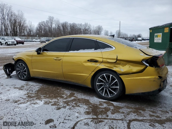 2020 Hyundai Sonata SEL Plus with VIN 5NPEJ4J29LH015663, listed as a Copart auction lot 41431945 with 91,065 mi miles and Non Repairable. Bid and sale history available at carsss.com. Image 2.