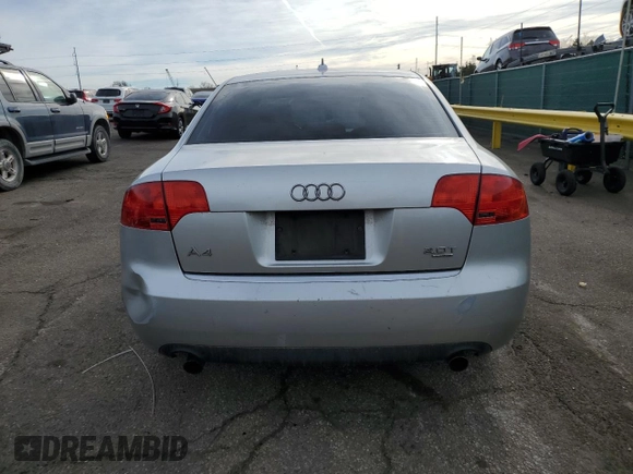 2007 Audi A4 2.0T with VIN WAUDF78E77A099734, listed as a Copart auction lot 50342225 with 136,931 mi miles and Salvage Title. Bid and sale history available at carsss.com. Image 6.