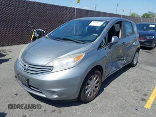 2014 Nissan Note S with VIN 3N1CE2CP6EL421124, listed as a IAAI auction lot 42161409 with 111,347 mi miles and . Bid and sale history available at DreamBid. Image 2.