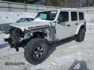 2021 Jeep Wrangler Unlimited Rubicon with VIN 1C4HJXFG9MW702608, listed as a Copart auction lot 45745475 with 51,345 mi miles and Salvage Title. Bid and sale history available at carsss.com. Image 1.