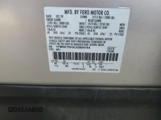 2018 Ford Explorer XLT z VIN 1FM5K7DHXJGB04184, wystawiony jako Copart lot #52551795 z przebiegiem 46 197 mil mil oraz Szkoda całkowita • Salvage title. Historia ofert i sprzedaży dostępna na DreamBid. Obrazek 13.
