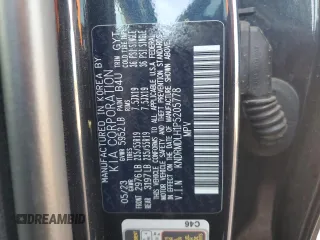 2023 Kia Sorento SX Prestige with VIN KNDRMDLH1P5205778, listed as a Copart auction lot 44644595 with 33,160 mi miles and Salvage title. Bid and sale history available at DreamBid. Image 12.