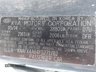 2015 Kia Forte LX with VIN KNAFX4A64F5271782, listed as a IAAI auction lot 41981939 with Not Provided miles. Bid and sale history available at carsss.com. Image 9.