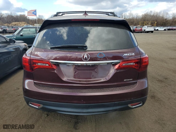 2014 Acura MDX Tech Pkg with VIN 5FRYD4H43EB009806, listed as a Copart auction lot 79221024 with 203,860 mi miles and Salvage Title. Bid and sale history available at carsss.com. Image 6.