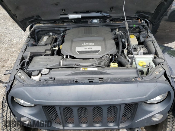 2016 Jeep Wrangler Unlimited Sahara with VIN 1C4BJWEG8GL150249, listed as a Copart auction lot 57574525 with 104,206 mi miles and Salvage title. Bid and sale history available at DreamBid. Image 12.
