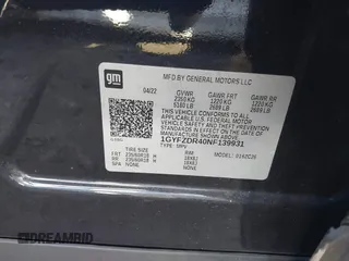 2022 Cadillac XT4 AWD Premium Luxury with VIN 1GYFZDR40NF139931, listed as a IAAI auction lot 41168482 with 28,748 mi miles and . Bid and sale history available at carsss.com. Image 9.
