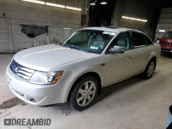 2008 Ford Taurus Limited with VIN 1FAHP28W18G132583, listed as a Copart auction lot 81483044 with 95,598 mi miles and Salvage Title. Bid and sale history available at carsss.com. Image 1.