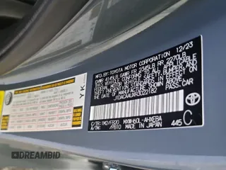 2024 Toyota Prius LE with VIN JTDACAAUXR3022182, listed as a IAAI auction lot 42844327 with 32,484 mi miles and . Bid and sale history available at DreamBid. Image 7.