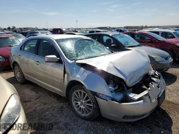 2009 Mercury Milan with VIN 3MEHM07Z29R631758, listed as a Copart auction lot 47096485 with Not provided miles and Salvage title. Bid and sale history available at DreamBid. Image 4.