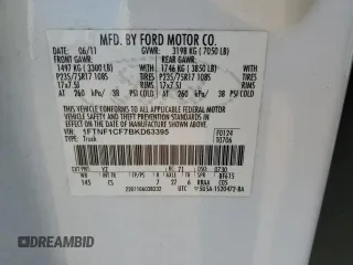2011 Ford F-150 XL with VIN 1FTNF1CF7BKD63395, listed as a Copart auction lot 83429434 with 172,047 mi miles and Salvage Title. Bid and sale history available at carsss.com. Image 12.