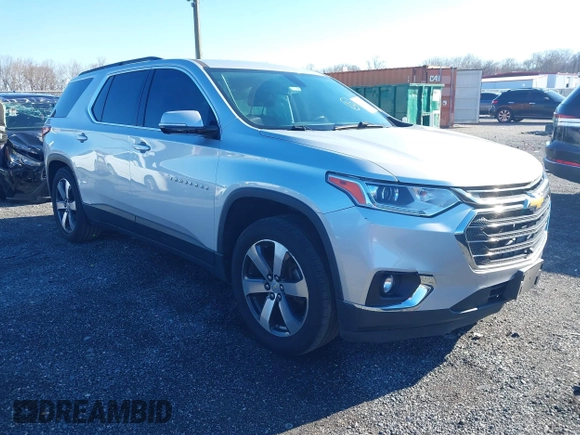 2020 Chevrolet Traverse LT with VIN 1GNEVHKW8LJ108105, listed as a IAAI auction lot 41854348 with 153,532 mi miles and . Bid and sale history available at DreamBid. Image 1.