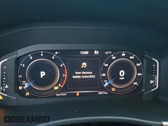 2023 Volkswagen Atlas SEL with VIN 1V2BR2CA1PC541936, listed as a Copart auction lot 83020234 with 20,919 mi miles and Salvage title. Bid and sale history available at DreamBid. Image 9.
