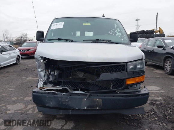 2018 Chevrolet Express Cargo Van with VIN 1GCWGAFG4J1272563, listed as a IAAI auction lot 41107558 with 1 mi miles. Bid and sale history available at carsss.com. Image 11.