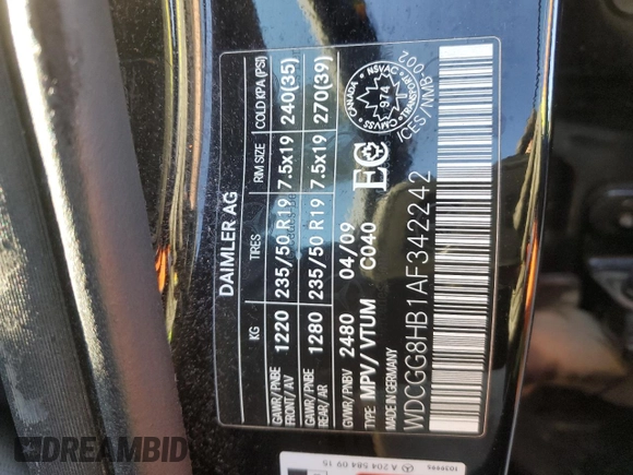 2010 Mercedes-Benz GLK 350 with VIN WDCGG8HB1AF342242, listed as a Copart auction lot 75746174 with 268,298 mi miles and Clean Title. Bid and sale history available at DreamBid. Image 13.