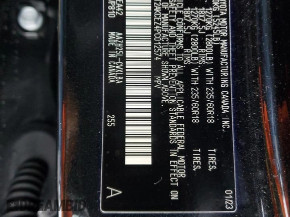 2023 Lexus NX with VIN 2T2AKCEZ4PC012574, listed as a Copart auction lot 85996654 with 18,537 mi miles and Salvage Title. Bid and sale history available at carsss.com. Image 16.