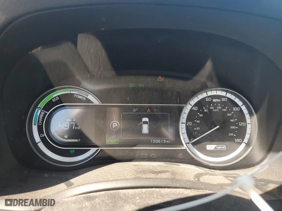 2019 Kia Niro LX with VIN KNDCB3LC1K5292407, listed as a Copart auction lot 46898235 with 150,613 mi miles and Salvage Title. Bid and sale history available at carsss.com. Image 9.