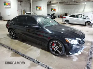 2016 Mercedes-Benz C 450 AMG with VIN 55SWF6EB4GU124353, listed as a Copart auction lot 61835685 with 85,125 mi miles and Salvage title. Bid and sale history available at DreamBid. Image 4.