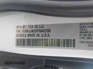 2023 Jeep Grand Cherokee Limited with VIN 1C4RJJBGXP8843705, listed as a IAAI auction lot 42013693 with 40,071 mi miles and . Bid and sale history available at DreamBid. Image 9.