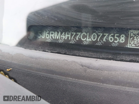 2012 Honda CR-V EX-L with VIN 5J6RM4H77CL077658, listed as a IAAI auction lot 42257045 with Not provided miles and . Bid and sale history available at DreamBid. Image 9.