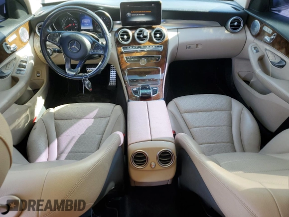 2015 Mercedes-Benz C 300 Luxury with VIN 55SWF4KB0FU014911, listed as a Copart auction lot 59891215 with 124,784 mi miles and Salvage title. Bid and sale history available at DreamBid. Image 8.