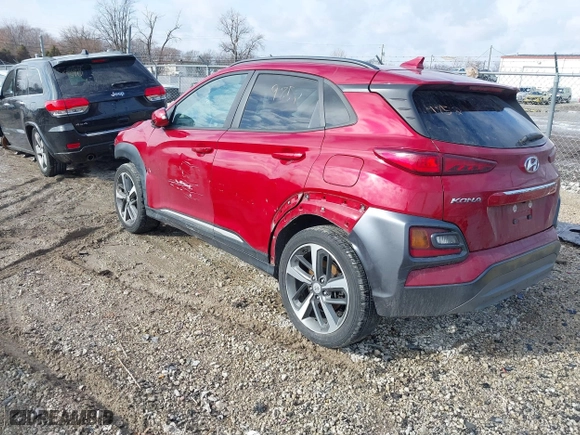 2021 Hyundai Kona Limited with VIN KM8K3CA51MU744986, listed as a IAAI auction lot 41519852 with 69,443 mi miles. Bid and sale history available at carsss.com. Image 3.