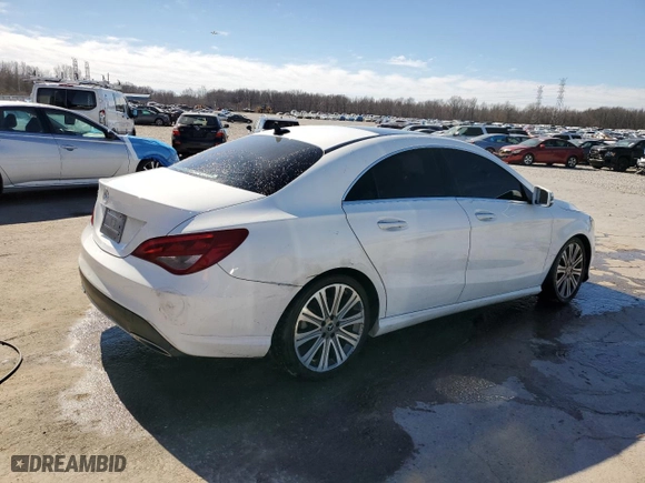 2018 Mercedes-Benz CLA with VIN WDDSJ4EB5JN641310, listed as a Copart auction lot 47055805 with 106,820 mi miles and Salvage Title. Bid and sale history available at carsss.com. Image 3.