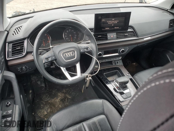 2023 Audi Q5 Premium with VIN WA1ABAFY7P2142288, listed as a Copart auction lot 43472395 with 23,227 mi miles and Salvage title. Bid and sale history available at DreamBid. Image 8.