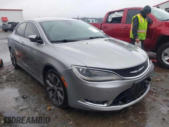 2015 Chrysler 200 C with VIN 1C3CCCCG4FN509765, listed as a IAAI auction lot 41080368 with 86,378 mi miles and . Bid and sale history available at carsss.com. Image 1.