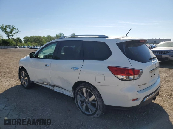 2014 Nissan Pathfinder Platinum with VIN 5N1AR2MN9EC656016, listed as a Copart auction lot 56662885 with 117,366 mi miles and Salvage title. Bid and sale history available at DreamBid. Image 2.