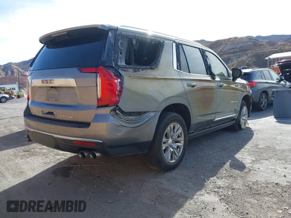 2021 GMC Yukon Denali with VIN 1GKS2DKLXMR230331, listed as a IAAI auction lot 41333736 with 1 mi miles. Bid and sale history available at carsss.com. Image 4.