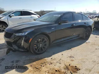 2020 Cadillac CT5 V-Series with VIN 1G6DV5RW8L0150419, listed as a Copart auction lot 87421384 with 58,743 mi miles and Salvage Title. Bid and sale history available at carsss.com. Image 1.