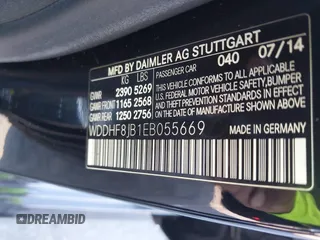 2014 Mercedes-Benz E 350 Luxury with VIN WDDHF8JB1EB055669, listed as a IAAI auction lot 42514114 with 130,655 mi miles and . Bid and sale history available at DreamBid. Image 7.