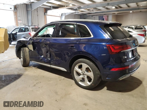 2021 Audi Q5 Premium Plus with VIN WA1BAAFY7M2030867, listed as a Copart auction lot 63416674 with 32,843 mi miles and Salvage Title. Bid and sale history available at carsss.com. Image 2.