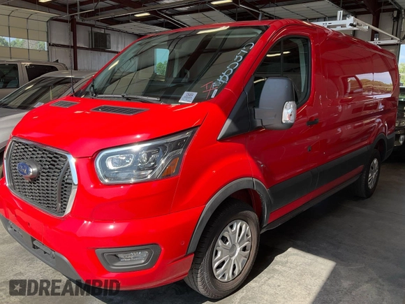 2023 Ford Transit Cargo z VIN 1FTYE1Y86PKB55395, wystawiony jako IAAI lot #42860285 z przebiegiem 306 mil mil oraz . Historia ofert i sprzedaży dostępna na DreamBid. Obrazek 7.