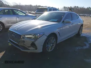 2021 Genesis G70 2.0T with VIN KMTG34LA6MU075190, listed as a IAAI auction lot 41474675 with 72,743 mi miles and . Bid and sale history available at DreamBid. Image 17.