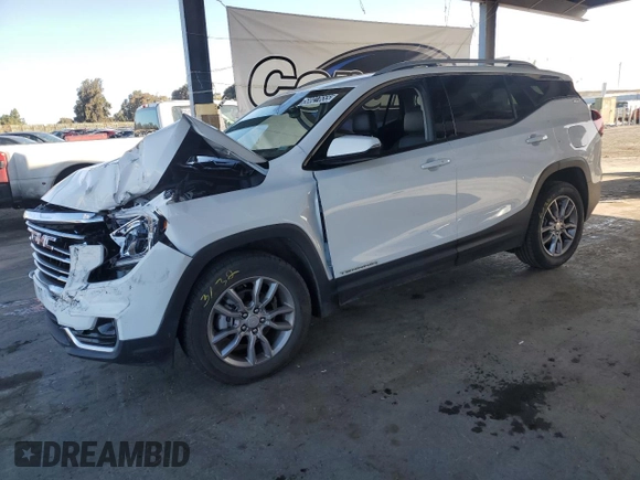 2024 GMC Terrain SLT with VIN 3GKALPEG2RL137990, listed as a Copart auction lot 58027655 with 35,567 mi miles and Salvage title. Bid and sale history available at DreamBid. Image 1.